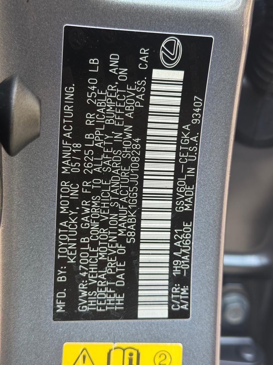 2018 Lexus ES 350 thumbnail 12
