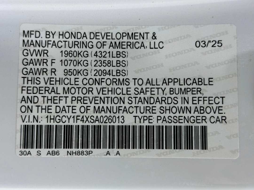 2025 Honda Accord EX-L Hybrid thumbnail 10