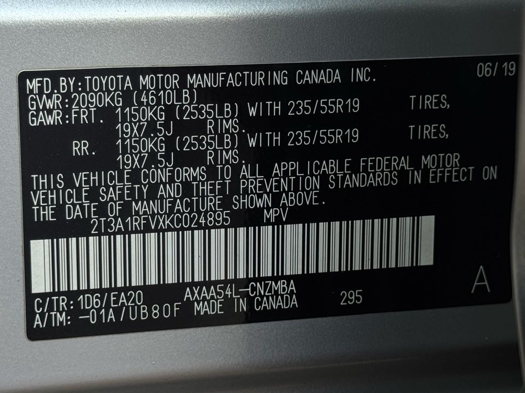 2019 Toyota Rav4 XLE thumbnail 15