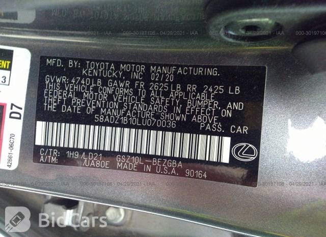 2020 Lexus ES 350 thumbnail 7
